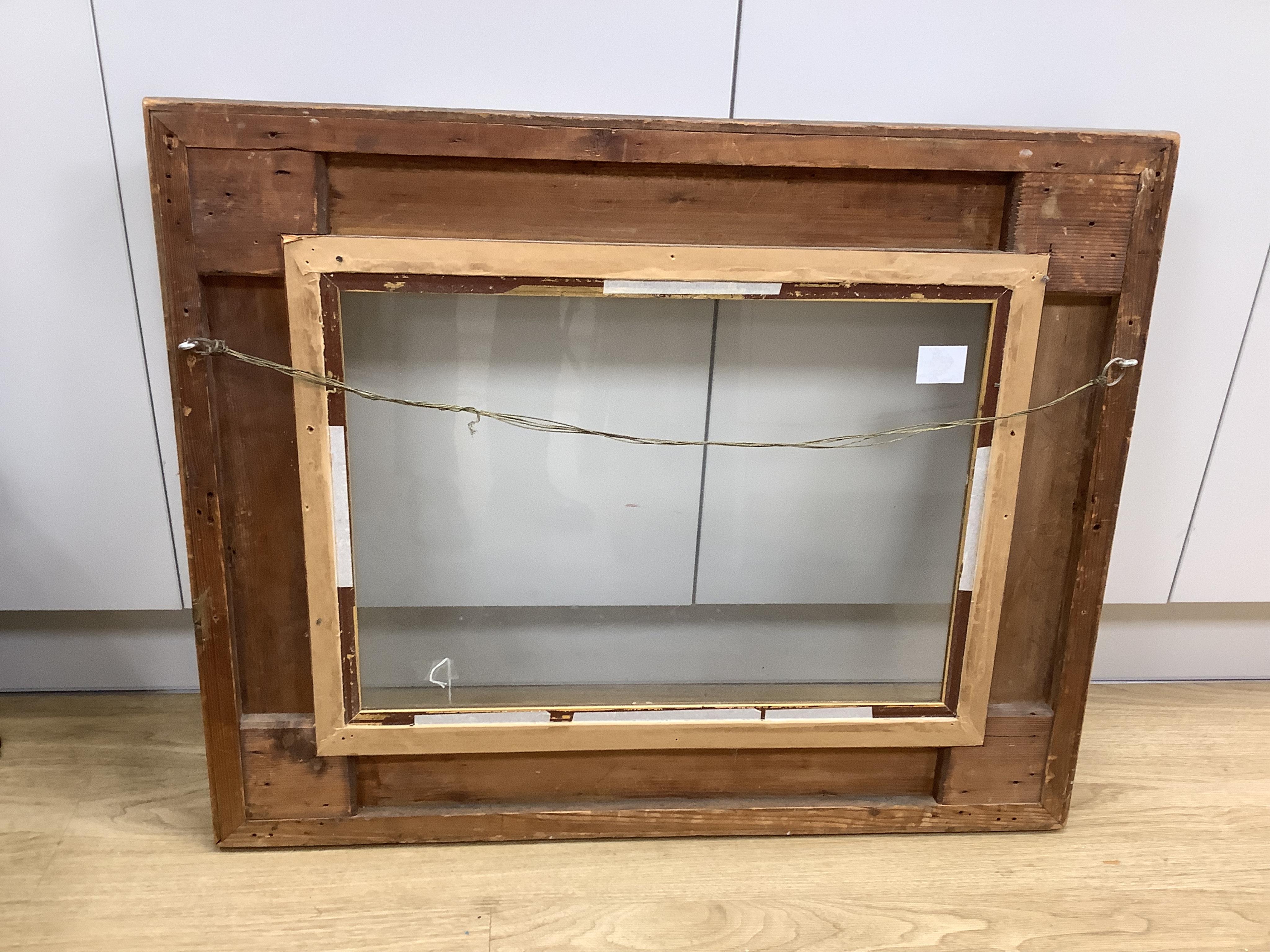 A 19th century gilt wood frame, internal measurement 37 x 52cm